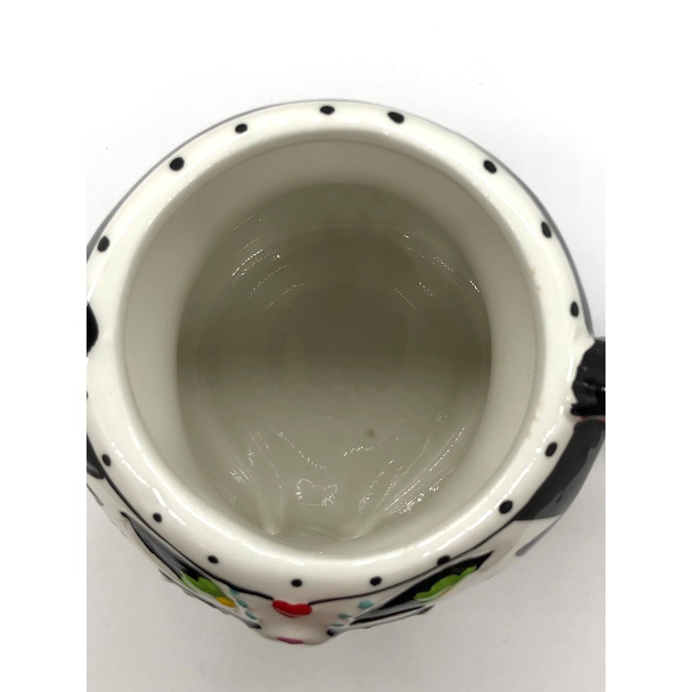 Spectrum Designz 2019 Day of the Dead Cat Mug Sugar Skull Skeleton Black Ceramic - Picture 4 of 9